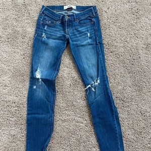 Hollister Distressed Skinny Jeans.